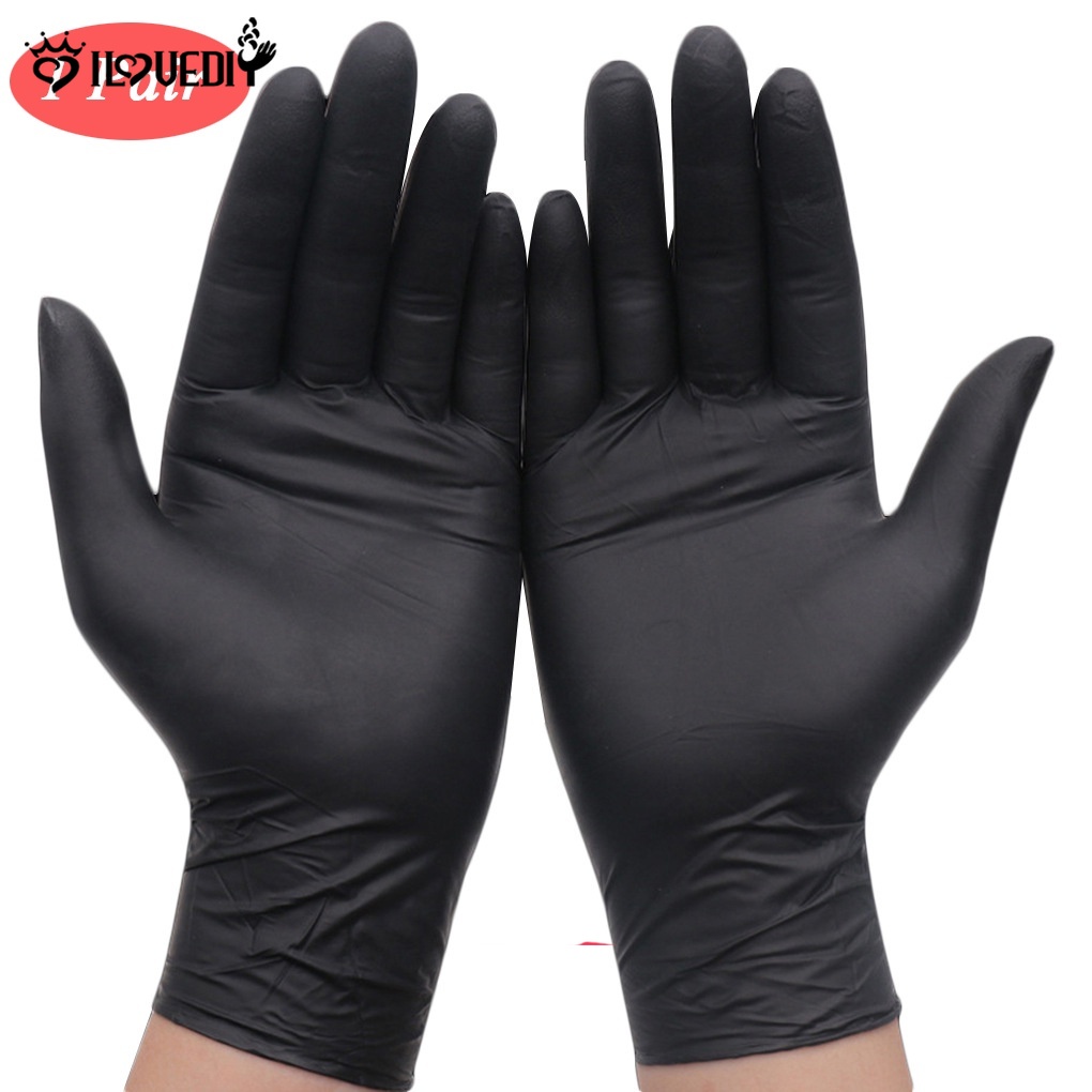 1 đôi găng tay đen đa năng dùng một lần 3 kích cỡ