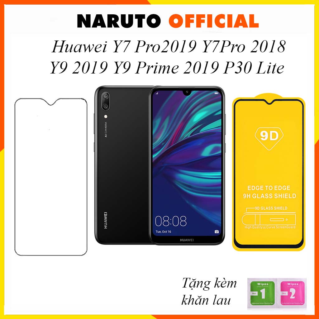 Kính Cường Lực Huawei Y7 Pro 2019 Y7 Pro 2018 Y9 2019 Y9 Prime 2019 P30 Lite Full màn Trong Suốt  [FM]