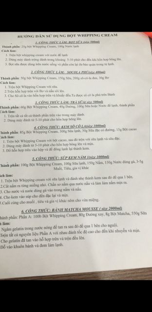 BỘT WHIPPING CREAM | BigBuy360 - bigbuy360.vn