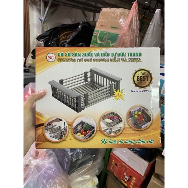 Khay Đa Năng Để Chậu Rửa Chén Mẫu Mới ( rổ kéo bồn rửa bát )