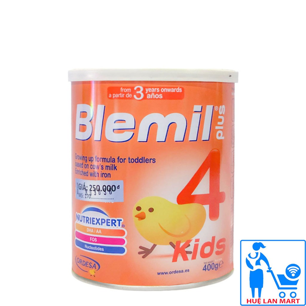 [CHÍNH HÃNG] Sữa Bột Blemil Plus - 4 Hộp 400g (Cho bé trên 3 tuổi)