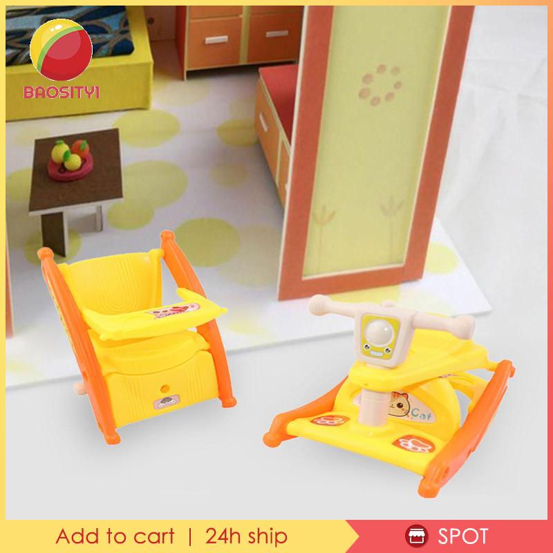 Ghế ăn/ xe bập bênh cho búp bê 1/6 dành cho bé gái