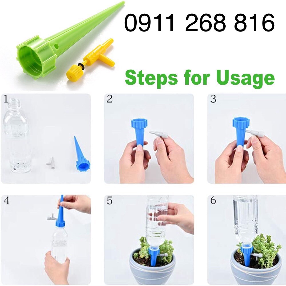 Bộ 10 Vòi tưới cây nhỏ giọt tự động gắn chai nhựa tiện dụng
