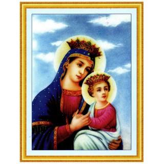 Tranh Thêu Chữ Thập 3D Đức Mẹ Maria Bồng Chúa A693 (KHÁCH TỰ THÊU) KT:50X66CM