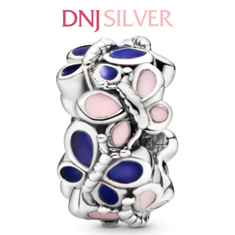 Charm bạc 925 cao cấp, hàng chuẩn bạc - Charm Butterflies Spacer thích hợp để mix vòng tay charm - DN283