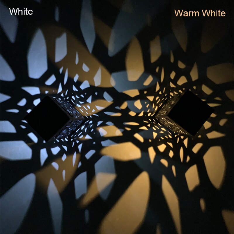 Đèn Led Năng Lượng Mặt Trời Thiết Kế Đục Lỗ Độc Đáo Trang Trí Sân Vườn