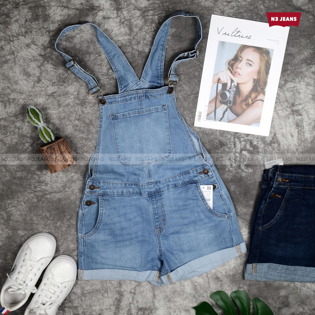 Quần Yếm jeans short nữ (mã 500) | BigBuy360 - bigbuy360.vn