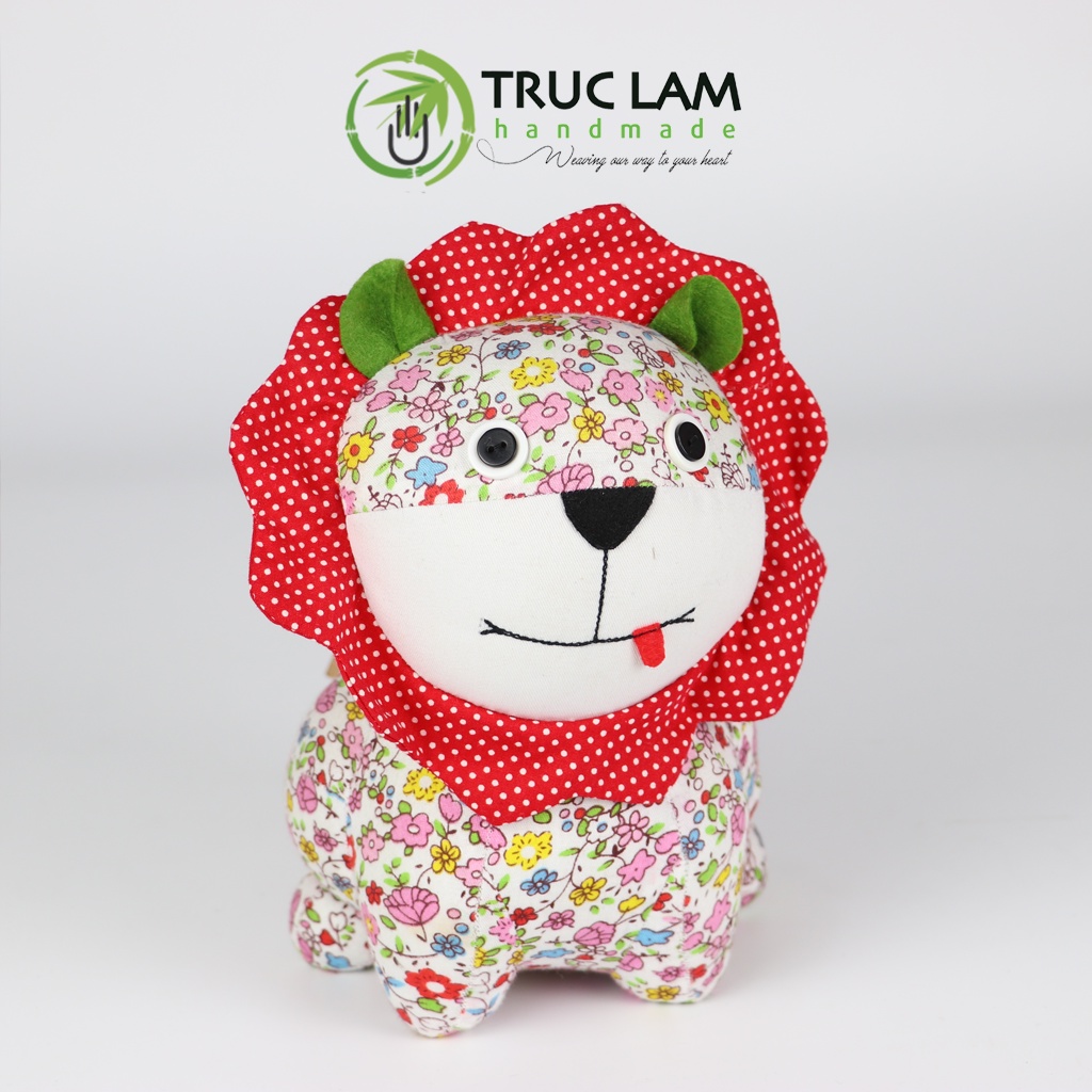 Đồ Chơi Cho Bé Thú Nhồi Bông Hình Sư Tử Mặt Trời Vải Hoa Bông Gòn Cao Cấp - Trúc Lâm Handmade