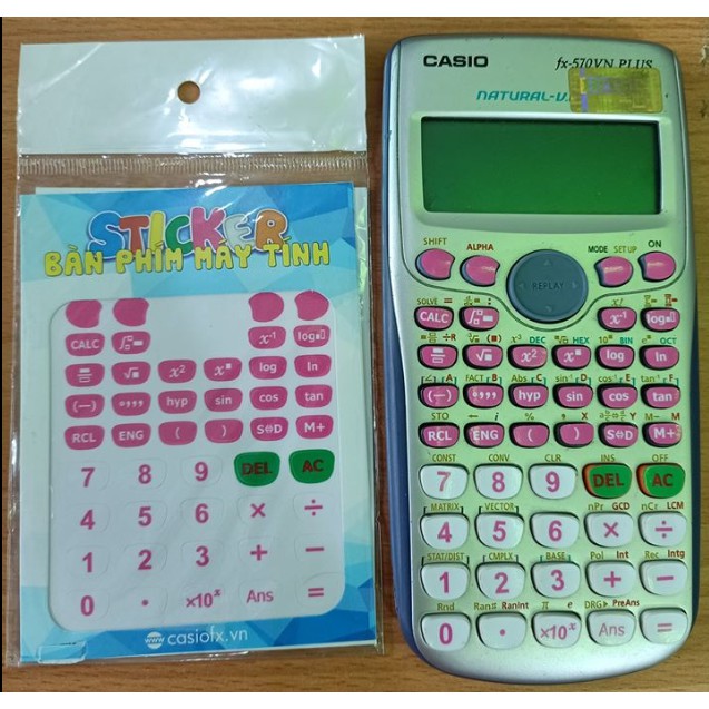 ĐEN TRẮNG BASIC, Sticker dán bàn phím máy tính casio fx 570vnplus, fx 570esplus