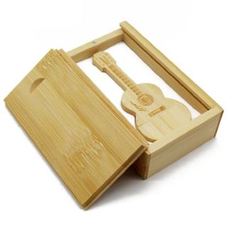 Usb 2.0 Hình Đàn Ghi Ta Bằng Gỗ Tre