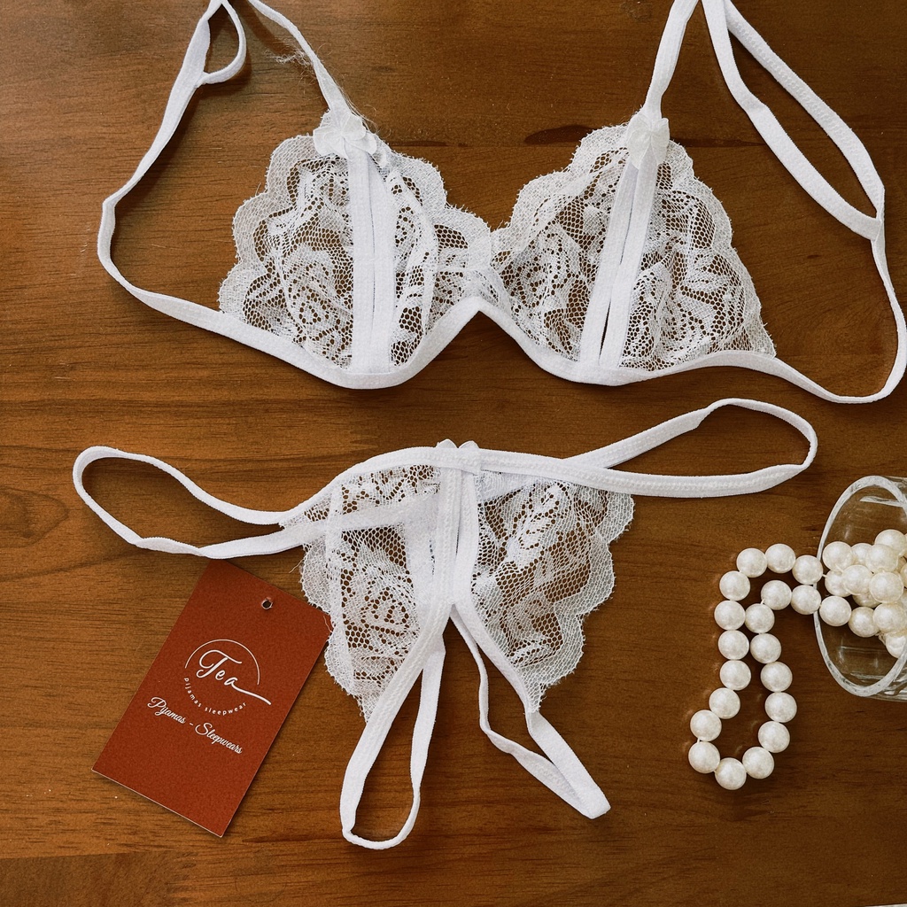 Nội Y Hai Mảnh Tea Store Ren Hoa Cut-out Gợi Cảm Sexy | BigBuy360 - bigbuy360.vn