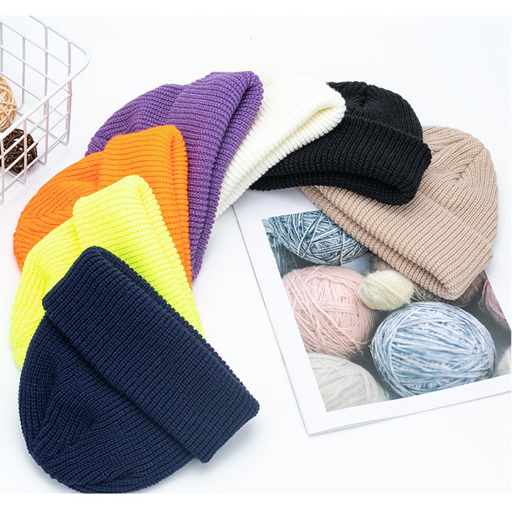 Mũ len beanie trơn unisex nhiều mầu lựa chọn - VHT SHOP