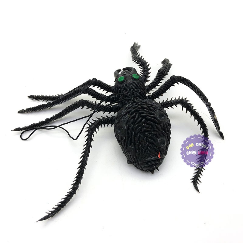 Đồ chơi mô hình con nhện mini bằng cao su - trang trí halloween mô hình động vật cho bé