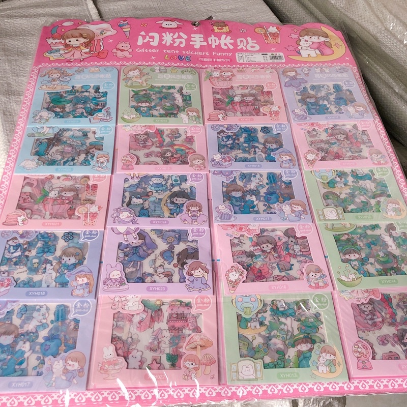 Sỉ vỉ 20 bộ dán sticker nhựa hoạt hình công chúa
