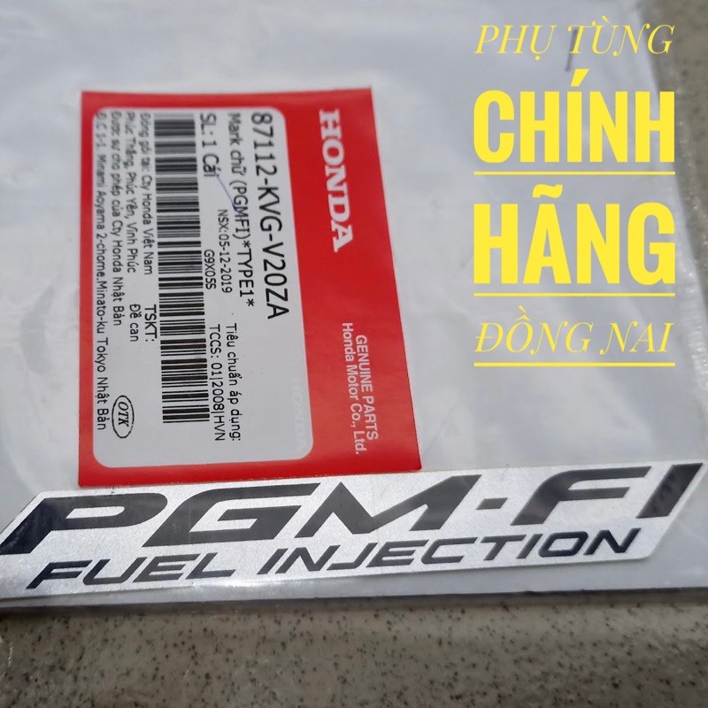 TEM CHỮ “PGM-FI FUEL INJECTION” ZIN CHÍNH HÃNG HONDA