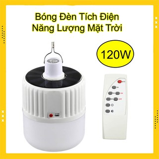 Bóng đèn năng lượng mặt trời 120W sạc tích điện có điều khiển từ xa