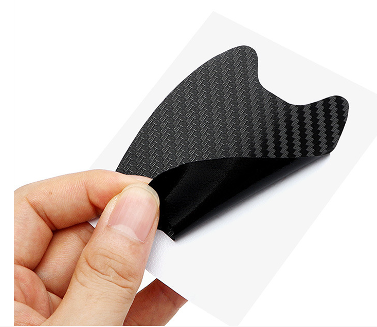 Bộ 4 Miếng Dán Sợi Carbon Chống Trầy Xước Bảo Vệ Tay Cầm Cửa Xe Hơi