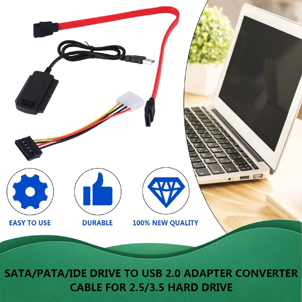 E SATA/PATA/IDE Drive to USB 2.0 Adapter Converter Cable for 2.5/3.5 Hard Drive
