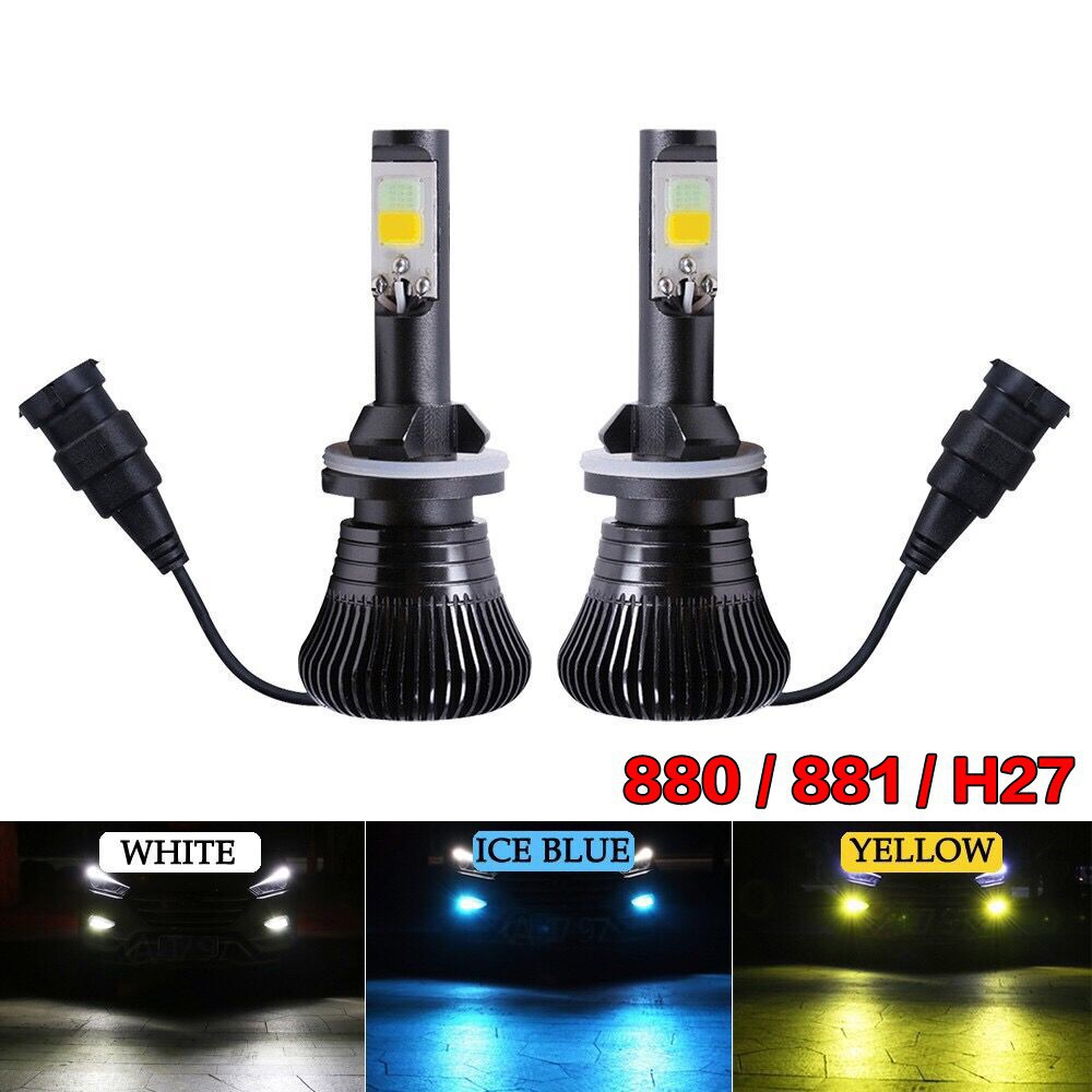Set 2 Bóng Đèn Led Cob 880 881 H27 Nhiều Màu Sắc