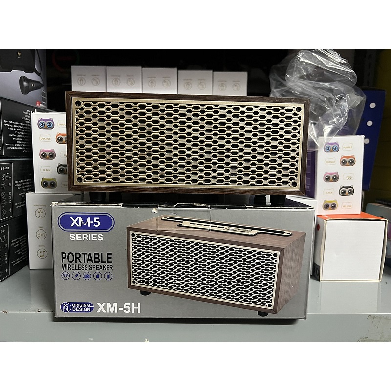 Loa bluetooth XM5 vỏ gỗ , thiết kế sang trọng , bass mạnh mẽ , âm thanh cực hay - Bảo hành 12 tháng