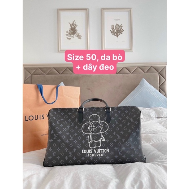 Túi du lịch LV Keepall da bò size 50 (sẵn, nhắn tin shop kiểm kho)