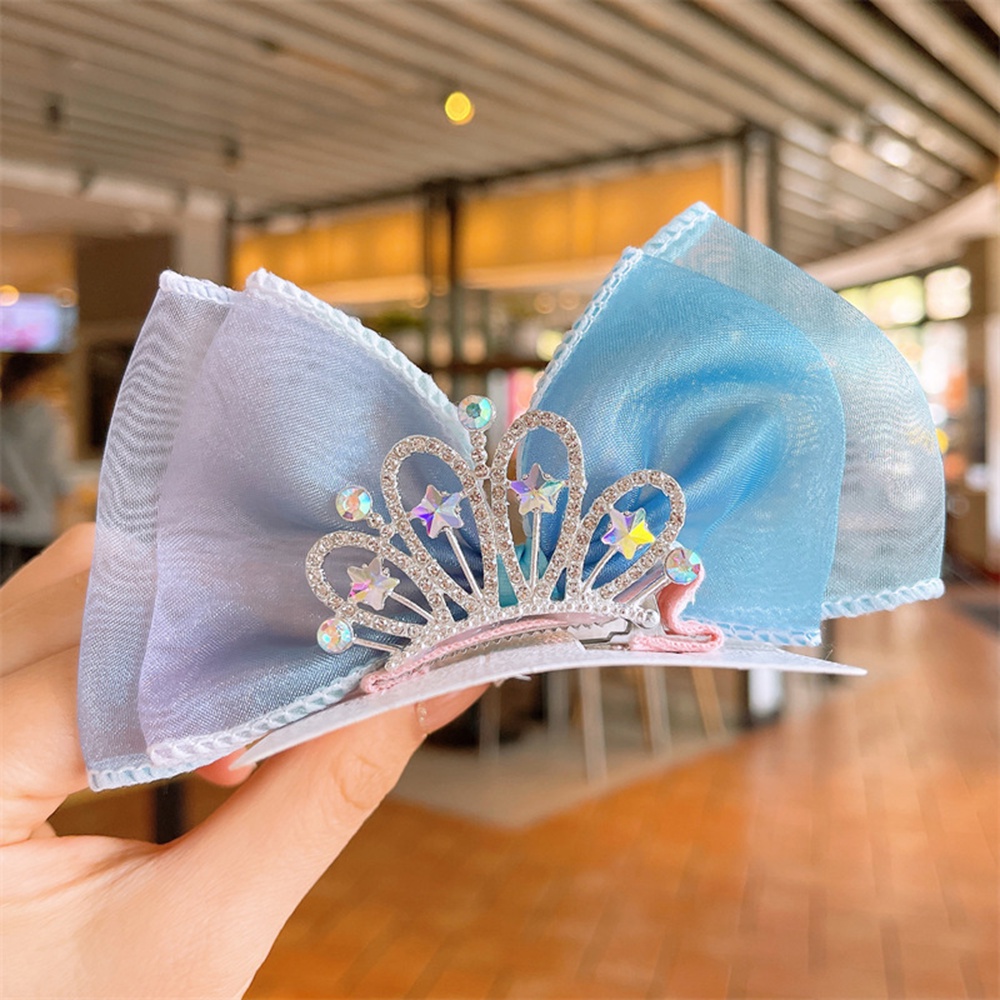 Kẹp Tóc Hình Vương Miện Màu Sắc Cầu Vồng Xinh Xắn