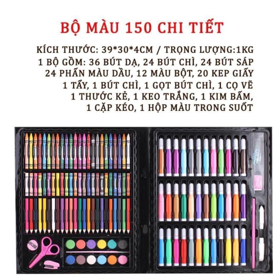 HỘP MÀU 150 MÓN CHO BÉ YÊU (GIA DỤNG SIÊU RẺ)