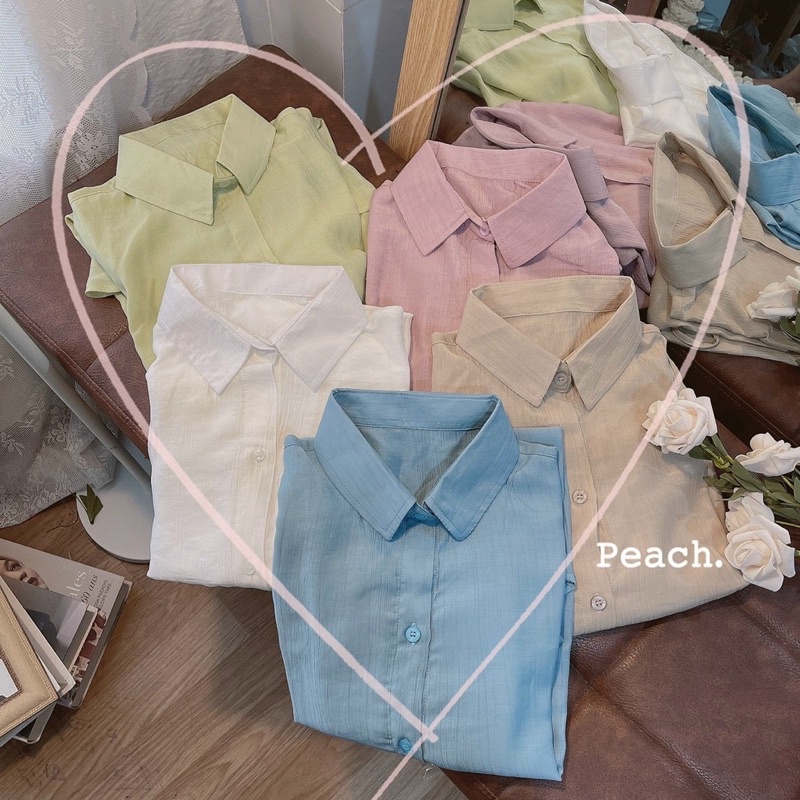 Sơ Mi Buộc Nơ màu pastel siêu ưng
