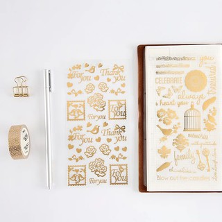 Sticker set gold vàng