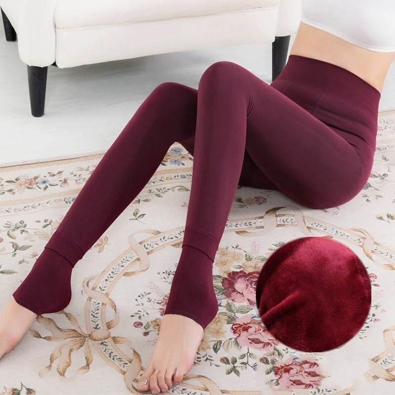 Quần legging vải nhung giữ ấm thời trang mùa đông cho nữ