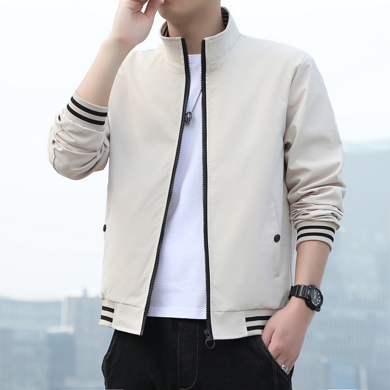 Áo Khoác Bomber Mỏng Cổ Đứng Thời Trang Xuân Thu 2022 Cho Nam Size M-5XL