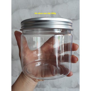10 Hũ nhựa pet dày cứng cao cấp 500g nắp bạc