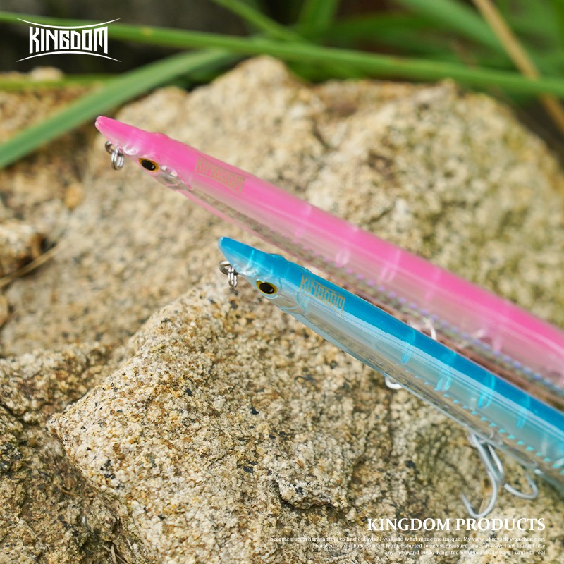 Mồi Câu Cá Giả Kingdom 7506 Hình Dạng Cá Chình Cát Móc VMC 9626 Thiết Kế Ồn 155mm/20g 24g 180mm/31g 40g