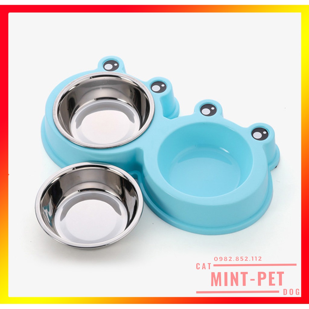 Bát Ăn Đôi Inox Cho Chó Mèo  Giá Rẻ #MintPet