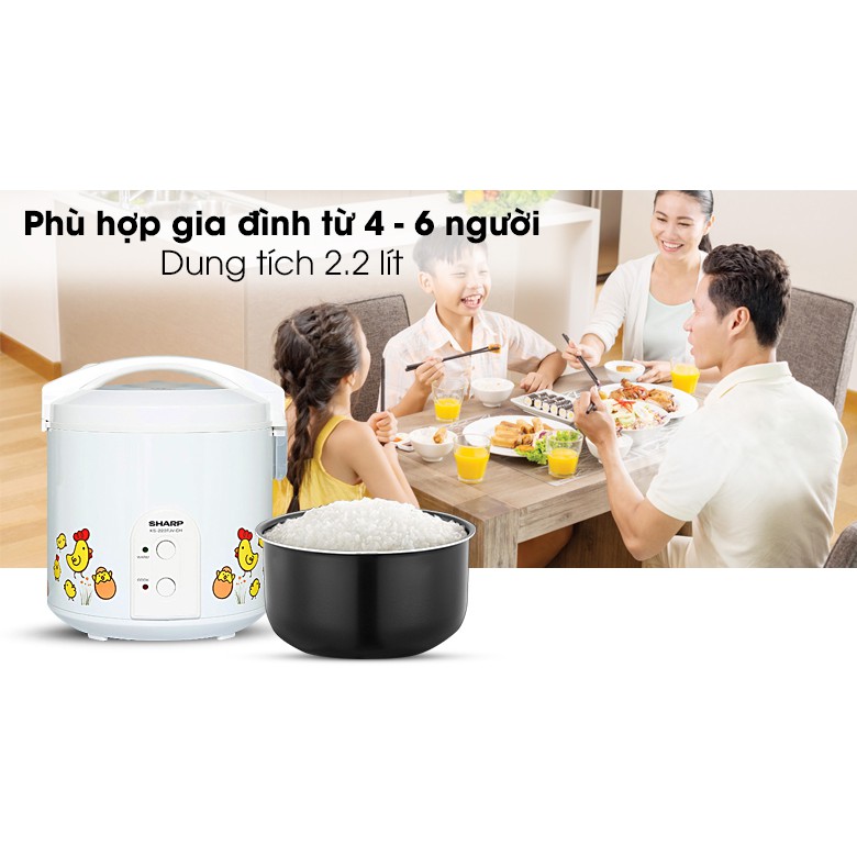 Nồi cơm Sharp KS-223TJV-CH 2.2 lít