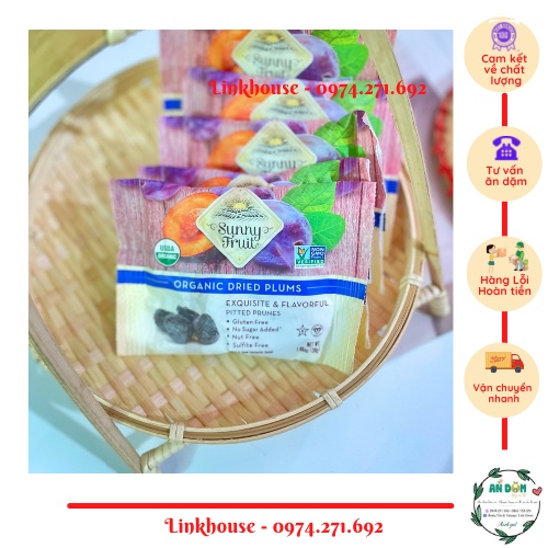 Mận khô hữu cơ Sunny Fruit 150gr/30gr (Mận đen hữu cơ) - chống táo bón cho bé
