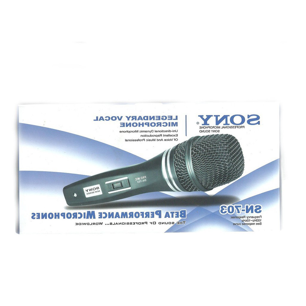 Mic karaoke Sony có dây phụ kiện cho Loa bluetooth, loa kéo, ampli đa năng