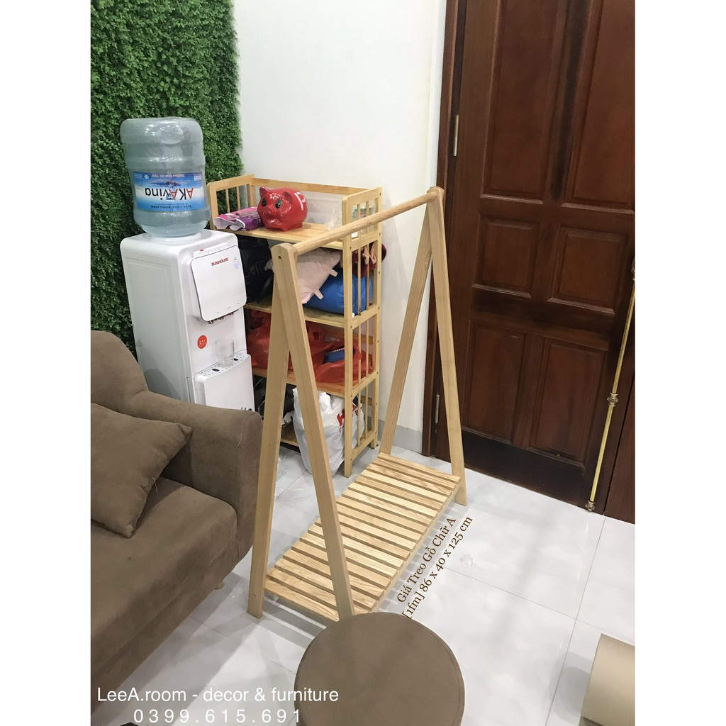 Kệ Treo Gỗ Chữ A Cao Cấp - Size 1FM - Giá Treo Shop Trẻ Em/Shop Thời Trang Nữ | BigBuy360 - bigbuy360.vn
