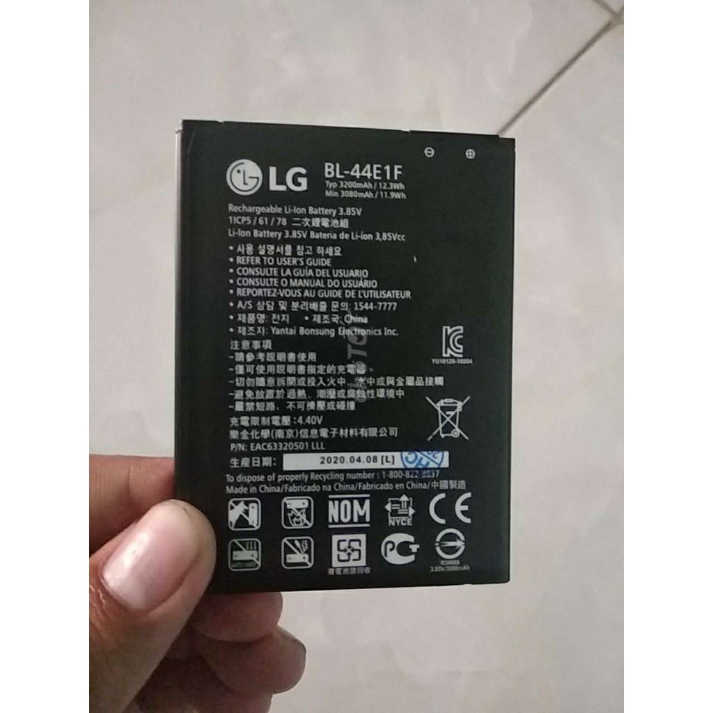 [Mã ELFLASH3 hoàn 10K xu đơn 20K] Pin LG V20 BL-44E1F
