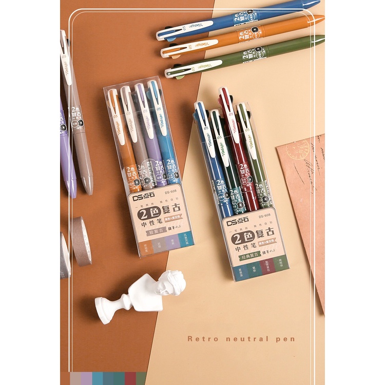 Bút mực 2 màu kiểu dáng đơn giản sáng tạo