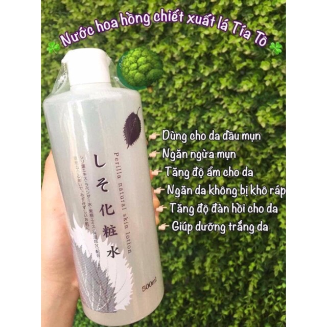 Nước hoa hồng tía tô Dokudami 500ml