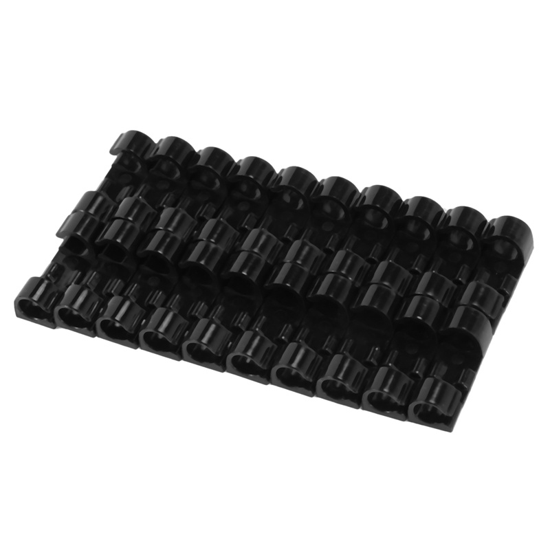 Set 20 kẹp giữ dây điện màu đen để bàn tiện dụng