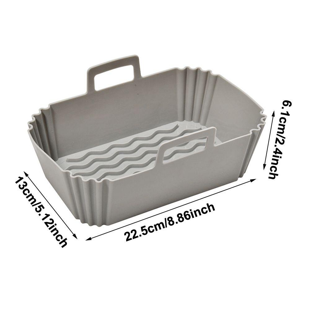 Rổ Silicone Hình Chữ Nhật Đựng Bánh Pizza Tái Sử Dụng Tiện Lợi