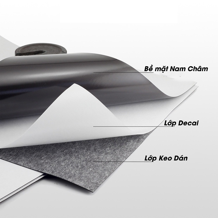 Nam châm lá dẻo A4 có decal keo dán / Giáo cụ dạy học và trang trí văn phòng