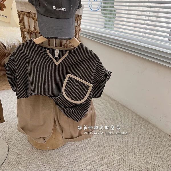 Bộ Cộc Tay Kẻ Bộ Hè Túi Hàng Xuất Dư Chất Vải Mềm Mịn Cho Bé Từ 7Kg Đến 34Kg Thời Trang Trẻ Em Ken Store