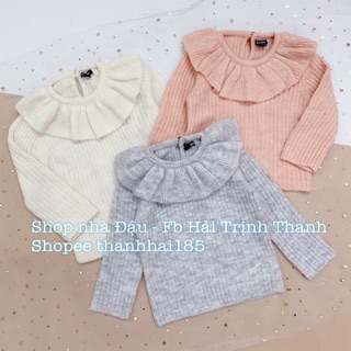 Áo len dư xịn cổ bèo cực xinh cho bé