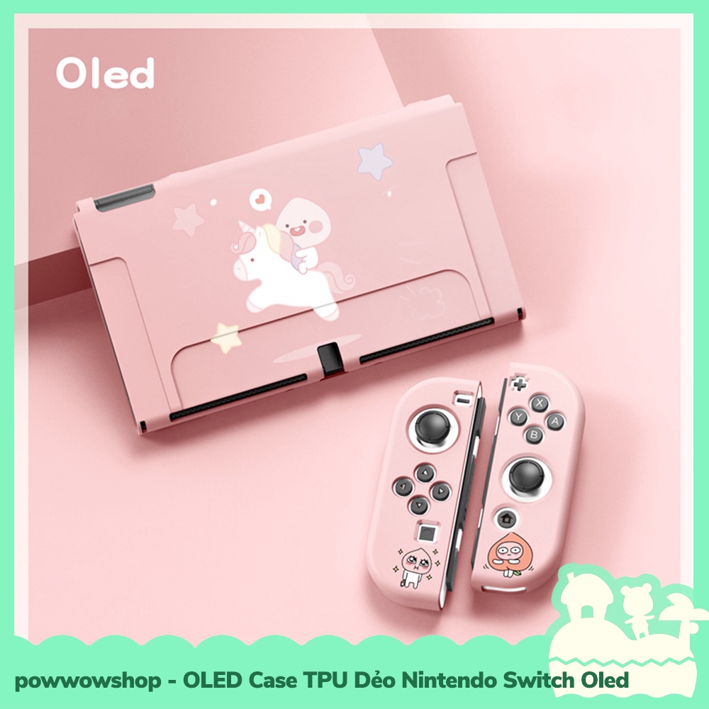 [Sẵn VN - Hỏa Tốc] OLED Phụ Kiện Case Ốp TPU Dẻo Cho Máy Game Nintendo Switch OLED Anime Manga Zelda Kirby