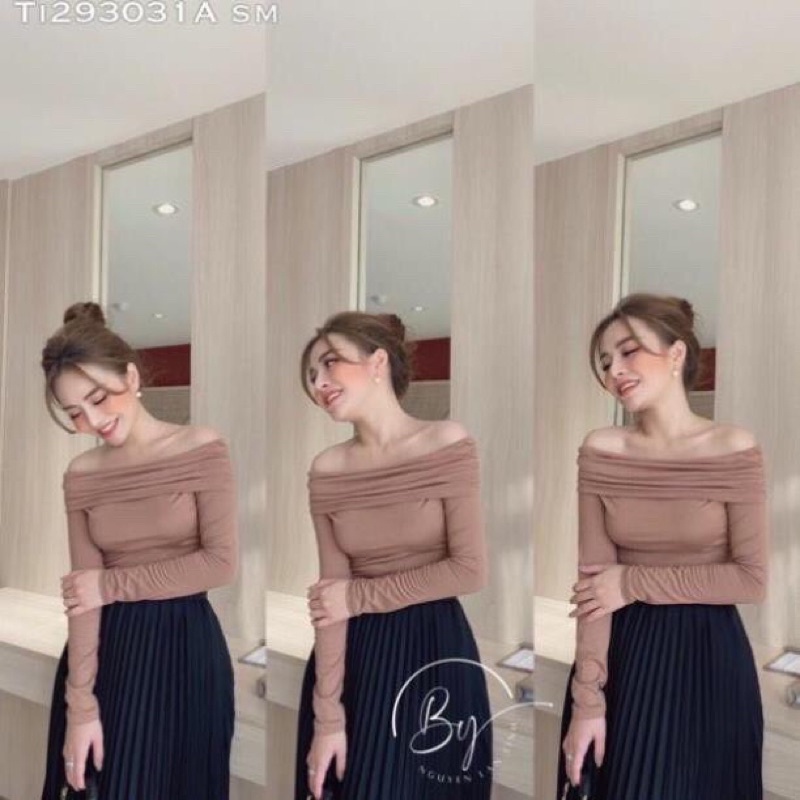 áo len tăm trễ vai zara dài tay tôn dáng hàng L1 (kèm ảnh thật ở cuối)