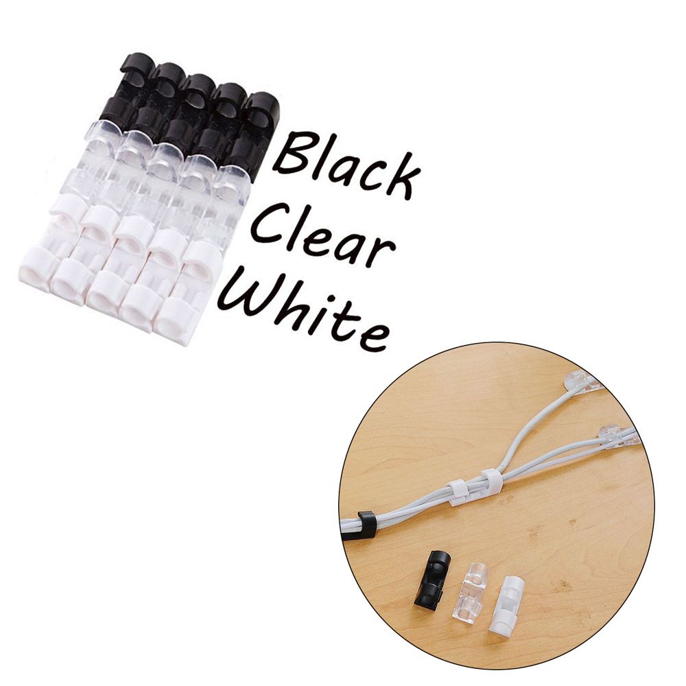 Set 20 kẹp giữ dây cáp điện chất lượng cao nhiều màu sắc