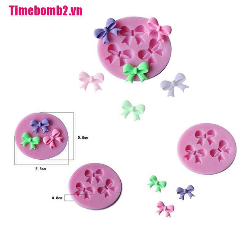 Khuôn Làm Bánh Chất Liệu Silicone Tự Làm Hình Nơ 3D